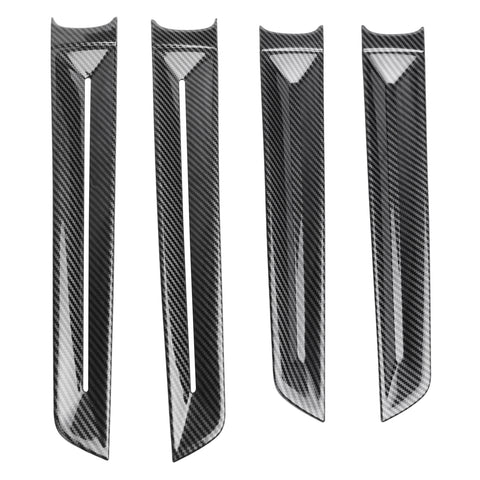 4x Carbon Fiber Pattern Side Door Strip Cover Trim For Honda Civic 11th Gen 2022