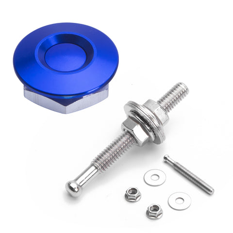 Blue Push Button Bumper Trunk Hood Bonnet Decor Quick Release Fastener Trim Kit