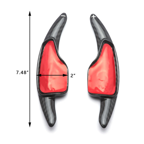 Real Carbon fiber Steering Wheel Paddle Shifter Extensions Compatible With Chevrolet Corvette 2014-2019,Fits Chevrolet Camaro 2016-2020