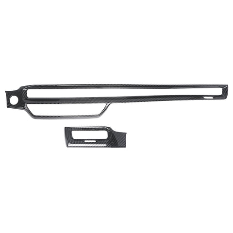 2x Carbon Fiber Pattern Dashboard AC Air Outlet Cover Trim For Honda Civic 2022