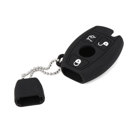 Black Soft Rubber Remote Smart Key Cover Holder Key Fob Shell Case for Mercedes C E R S M GLK CLA CLK CLS SLK