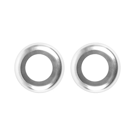 For Benz W205 2015-2021 X205 2016-22 Silver Seat Headrest Button Ring Trim 2PCS
