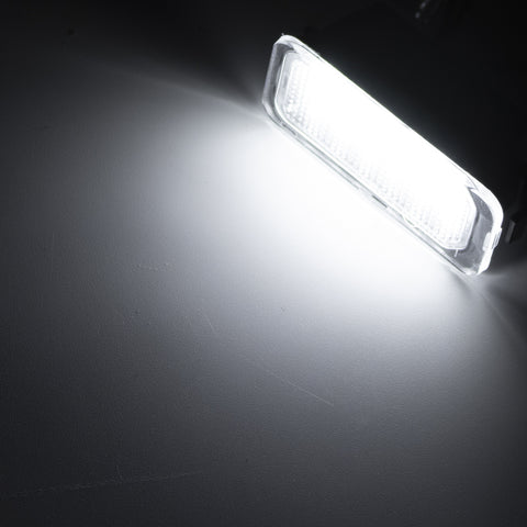 Pair OE fit LED License Plate Light Lamps Error Free Compatible with Ford Edge CMAX Ranger or Jaguar XJ XF, 18-SMD Xenon White (Replace Part# 6M2Z13550A 6M2Z-13550-A C2D16179 FO2875100)