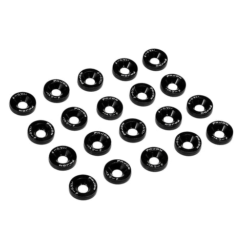Xotic Tech 20PCS CNC Billet Aluminum Engine Bolt Bay Screw Washer Dress Up Kits (Black)