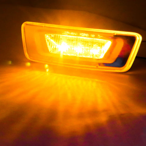 Clear Lens Chrome Amber LED Wheel Fender Side Marker Light Truck Signal Lamps For Kenworth T680 T700 T880 Peterbilt 567 Set-Back Axle models