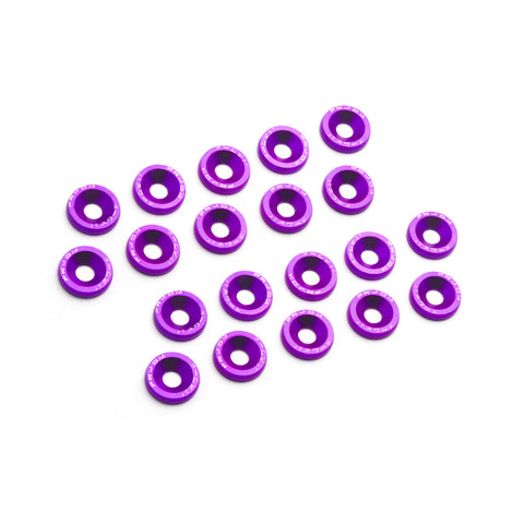 20Pcs CNC Billet Aluminum Engine Bolt Bay Screw Washer Dress Up Kit (Purple)