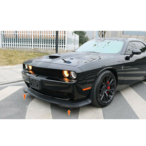 For Challenger SRT Hellcat 2015-2023 Black Bumper Corner Spoiler Protector Trims