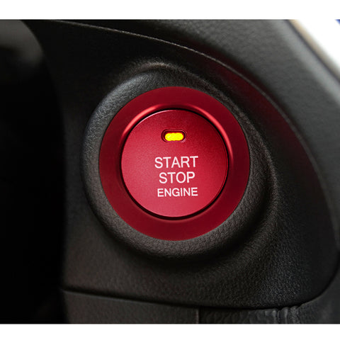 Glossy Red Aluminum Metal Engine Start Button Trim For Subaru Forester Outback