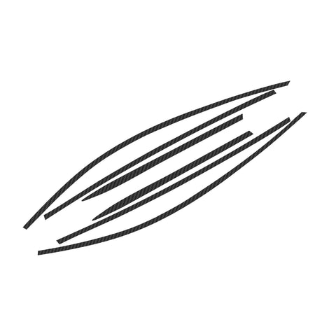 Carbon Fiber Texture Vinyl Pre-Cut Window Strip Cover For Kia Stinger 2018-2020