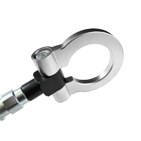 Silver CNC Euro Racing Style Tow Hook For BMW 1 3 5 Series X5 X6 Mini Cooper R55