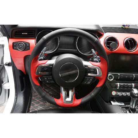 Gray Aluminum Steering Wheel Paddle Shifter Extensions For Ford Mustang 2015-up