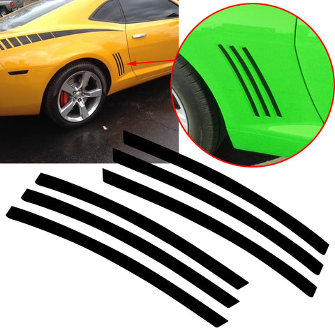 For Chevy Camaro L&R Side Vent Insert Black/ Brushed Silver/ Red/ White/ Matte Black Stripe Decal Inlay Sticker 2010 - 2015
