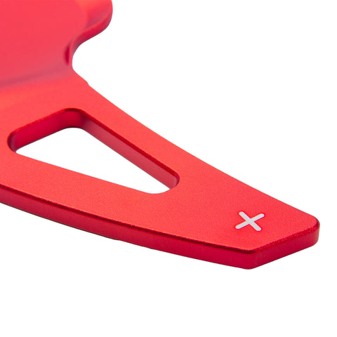 Steering Wheel Paddle Shifter Cover Trim, CNC Aluminum Alloy, Compatible With BMW 2 3 4 X1 X2 X3 X4 X5 X6 Series,F22 F23 F30 F31 F33 F34 F36 F32 F15 F16 F25 F26 F48 F39 (Red)