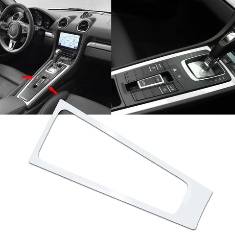 1pcs Red / White / Blue ABS Car Central Console Gear Shift Console Panel Decor Cover for Porsche 911 Boxster Cayman 2013-2019
