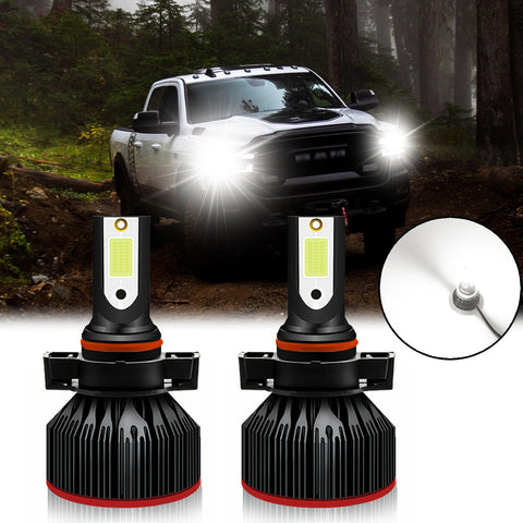 6000K Xenon White LED Headlight Bulb All-in-One Conversion High Low Beam Kit, 6000LM Super Bright Fog Light Replacement