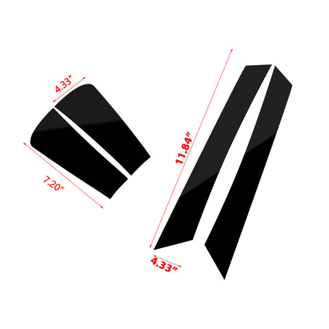 Matte Black Front Side Fender Vent Sticker Full Set For Subaru WRX STI 2015-2021