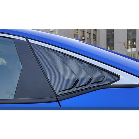 2X Carbon Fiber Style Side Window Quarter Louver Cover Vent For Honda Civic 2022