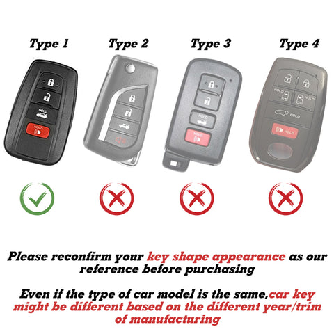 Carbon Fiber Texture Full Sealed Key Fob Cover Shell Keyless Key Protective Hard Case for Toyota Camry Corolla RAV4 Prius Avalon C-HR 86 GT 2017 2018 2019 4-button Entry Smart Key