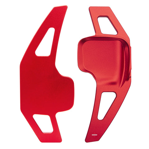 Steering Wheel Paddle Shifter Cover Trim, CNC Aluminum Alloy, Compatible With BMW 2 3 4 X1 X2 X3 X4 X5 X6 Series,F22 F23 F30 F31 F33 F34 F36 F32 F15 F16 F25 F26 F48 F39 (Red)