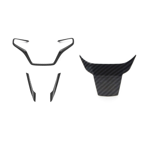 For Honda Civic 10th Gen 2016-21 Carbon ABS Steering Wheel Lower Upper Cover Kit