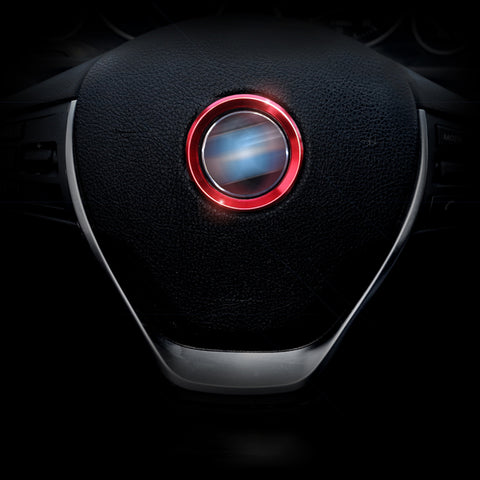 Red Aluminum Steering Wheel Logo Emblem Ring Cover For BMW 1 3 4 5 7 Series