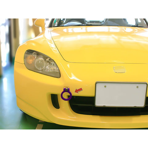 Set Purple Track Racing Aluminum Tow Hook Ring For Honda Fit Acura TL 2006-2008