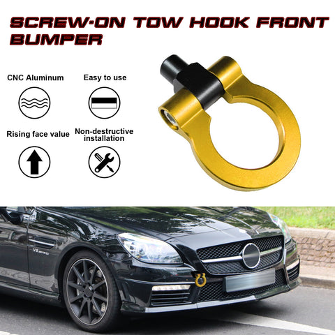 Gold Metal Track Racing Style Aluminum Tow Hook For Mercedes Benz C E S M GLA GLK