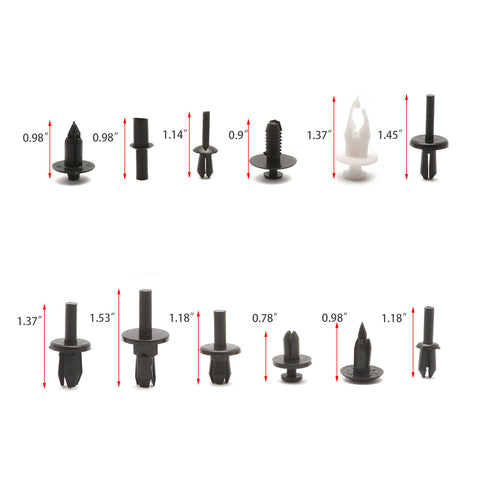 350pcs Car Body Plastic Rivets Clips Fasteners Push Retainer Expansion Screws Replacement Kit Auto Push Pin Rivets Set - Bumper Door Trim Panel Fender Clips for GM Ford Toyota Honda Chrysler BMW Nissan Acura Audi Lexus Mazda