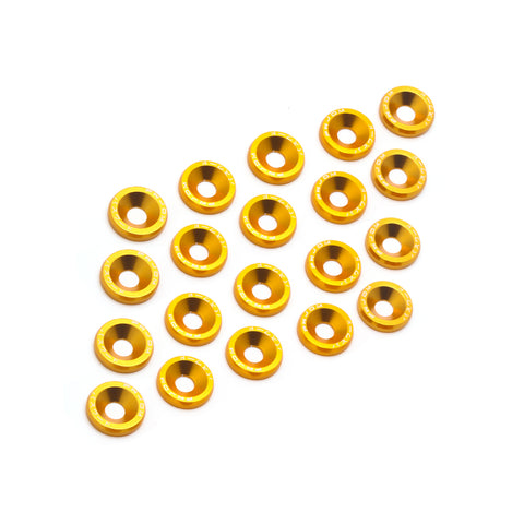 20PCS CNC Billet Aluminum Engine Bolt Bay Screw Washer Dress Up Kits (Gold)