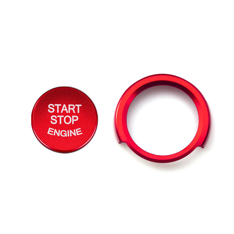For BMW 1 2 4 2014-up Red Engine Start Stop Ignition Switch Button Ring Cover