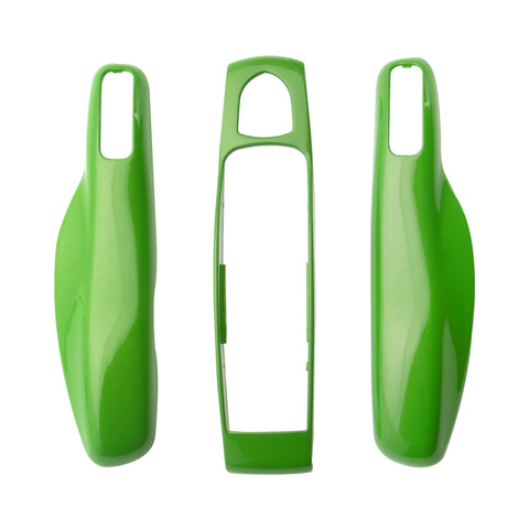 Gloss Green ABS Smart Key Fob Cover Holder w/Keychain For Porsche Macan Carrera 911 Cayenne