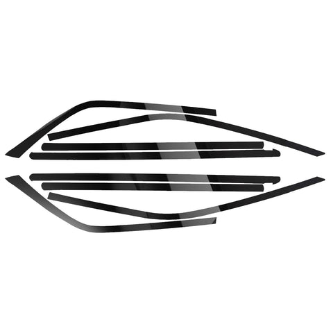 Dark Black Chrome Delete Blackout Window Cover Decal For Chrysler 300 2011-2021