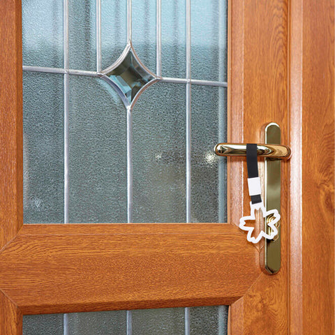 White Tsurikawa Handle Ring Sakura Shaped Japanese Car Warning Loop Decoration