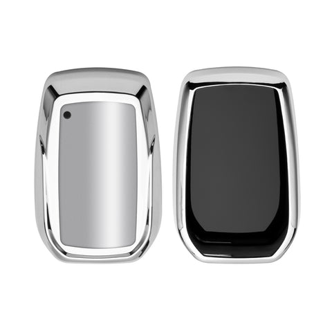 Silver TPU Full Protect Remote Key Fob Cover For Toyota Land Cruiser 2018-2022