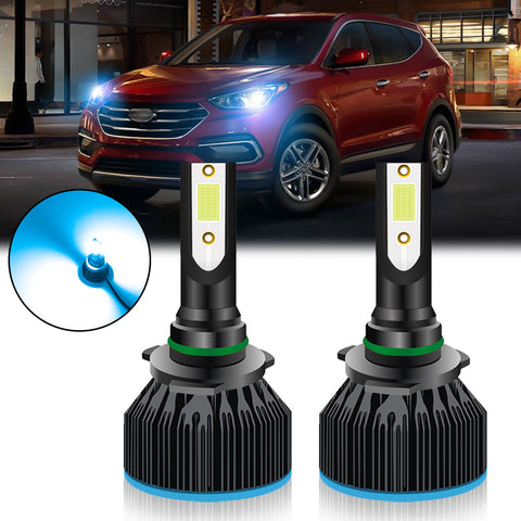 8000K Ice Blue LED Headlight Bulb All-in-One Conversion High Low Beam Kit, 6000LM Super Bright Fog Light Replacement