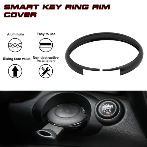 Black Aluminum Remote Control Key Ring Rim Surrounding For Mini Cooper JCW R55 R56