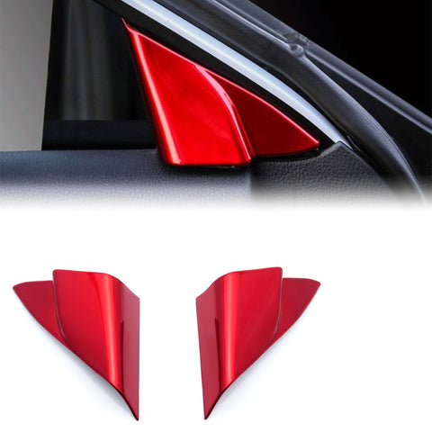 Carbon Fiber Style / Red Interior Car Front Door A Pillar Cover Trim for Toyota Camry 2018 2019 2020 2021 2022 2023 2024