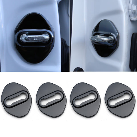 4pcs Blue/Black/Red/Silver Door Lock Cover Stainless Steel Car Door Lock Latches Cover Protector for Toyota Camry 2006-up