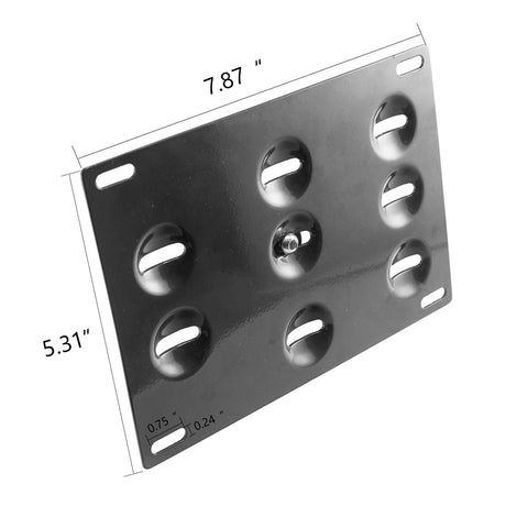 Set Tow Hook License Plate + Air Valve Cap + Release Fastener For Mazda Speed 6