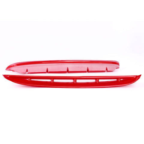 2Pcs Exterior Front Fog Light Driving Lamp ABS Molding Cover Trim For Hyundai Palisade 2020-2022, Red