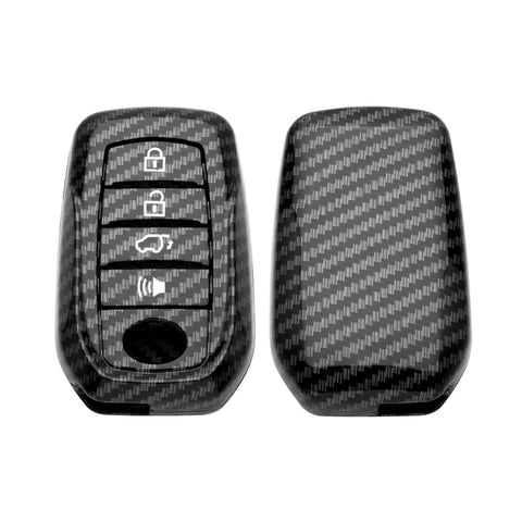 Carbon Fiber Pattern Full Protect Remote Key Fob Cover For Toyota 4Runner 2018+