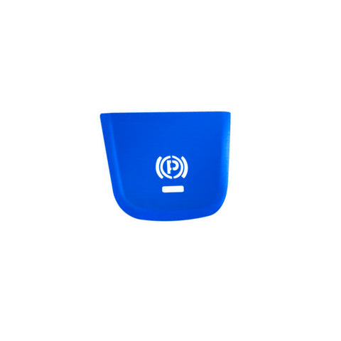 Car Interior Parking Brake P Button Switch Knob,Handbrake Button Frame Decoration Cover Sticker Compatible with Porsche Macan 2014-2021 (Blue)