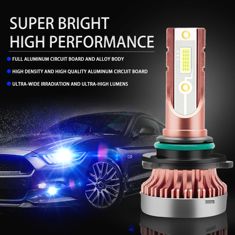 9006 COB LED Fog Lights Bulb Conversion Kit 8000K Ice Blue Daytime Running Light