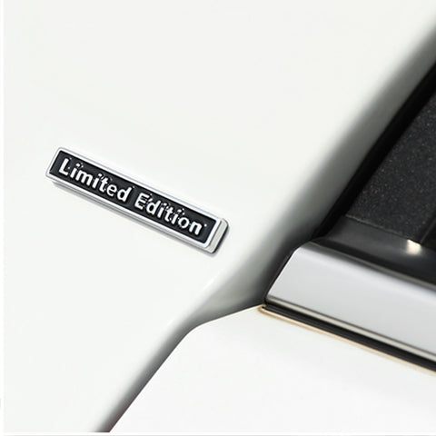 1pc Limited Edition Logo Emblem Metal Badge Sticker Decal for Side Fender Trunk Compatible with Audi A4 A6 Q5 Q7 (9.5cm x 1.5cm Black)