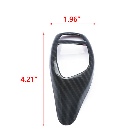 Carbon Fiber Pattern Gear Shift Knob Cover Trim for BMW F20 F21 F22 F23 F30 F32 F33 F34 F35 F36 F06 F12 F13 F25 F26 F15 F16 I8 X3 X4 X5 X6 Sports Style Car Accessories Interior Trim