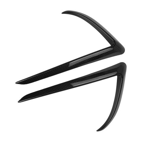 Front Fog Light Lamp Eyebrow Cover Trim Compatible With Tesla Model 3 2017-2023, 2pcs (Carbon Fiber Pattern)