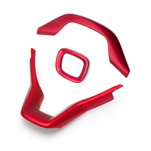 Car Steering Wheel Frame Cover Trim,Steering Wheel Central Logo Decoration Cover,Compatible with Honda Accord 2018-2022(Red 3pcs)