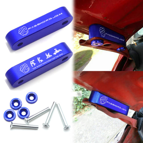 Red / Gold / Blue / Black / Neo / Silver Hood Spacer Riser Kit for Honda Civic Acura Integra, Aluminum Alloy Billet Car Hood Vent Spacer Riser Modification Set