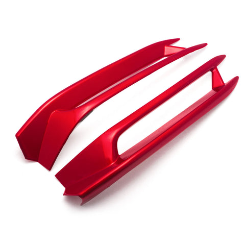 ABS Front Fog Light Lamp Cover Molding Trim fit for compatible with Honda Accord 10th Gen 2018 2019 2020,Glossy Red