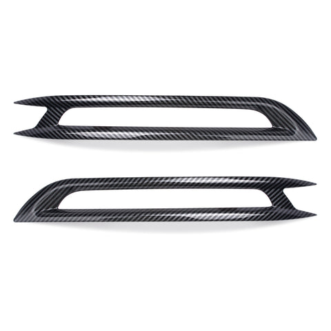 2pcs Carbon Fiber Style Rear Reflector Fog Light Surround For Honda Civic 11th